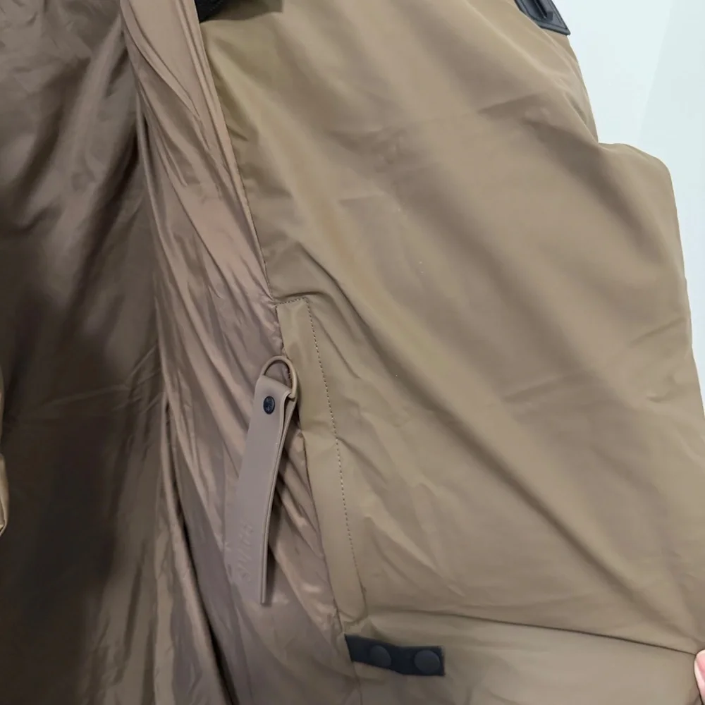 Rains Long Puffer Coat in Brown - Picture 11 of 16